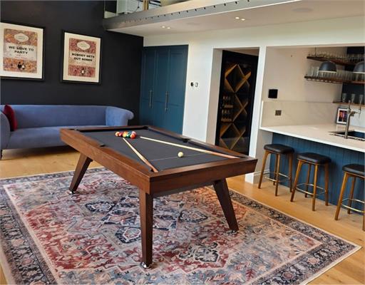 Signature Sexton Walnut Pool Dining Table: 7ft